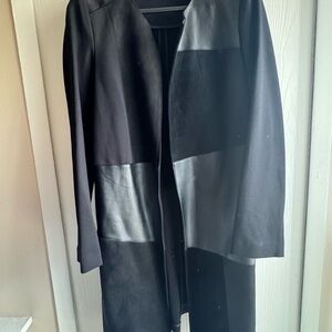 Calvin Klein Black Leather and Suede Jacket